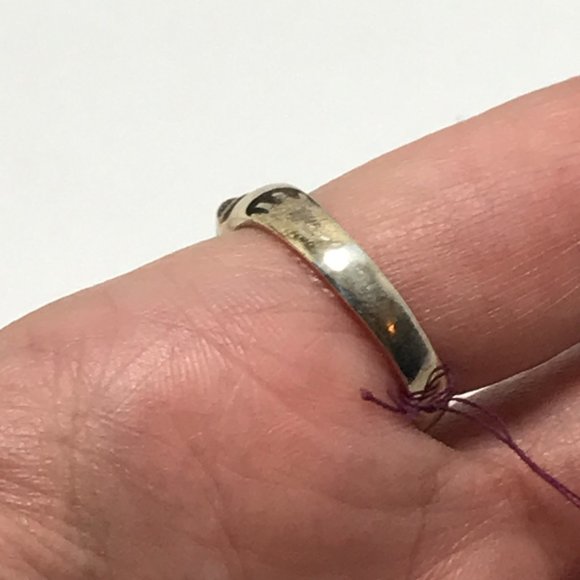 Turquoise and Marcasite Silver ring, Size 9 - Picture 4 of 7